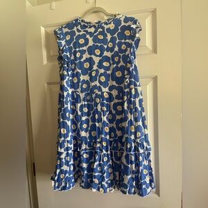Jodifl Blue Ruffle Hem Tiered Dress